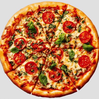 Пицца «Сырная с базиликом»