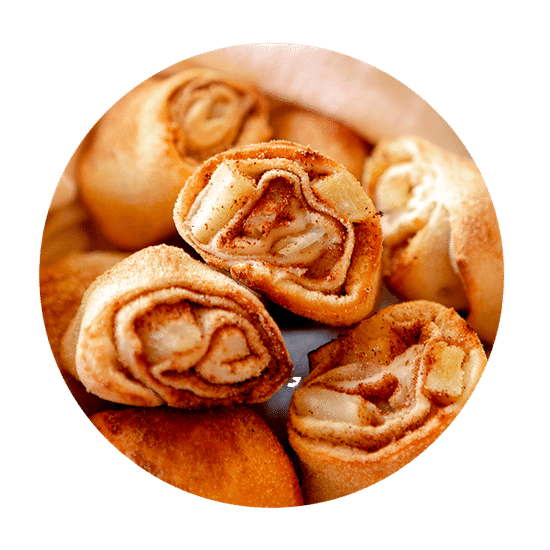 Роллы с корицей и ананасом